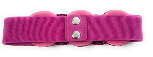 BRANDELIA Cinturón Elástico Mujer Fiesta Estilo Cordón de Seda para Combinarlo Con Vestidos, Faldas o Pantalones, Ci.Ci.Fucsia