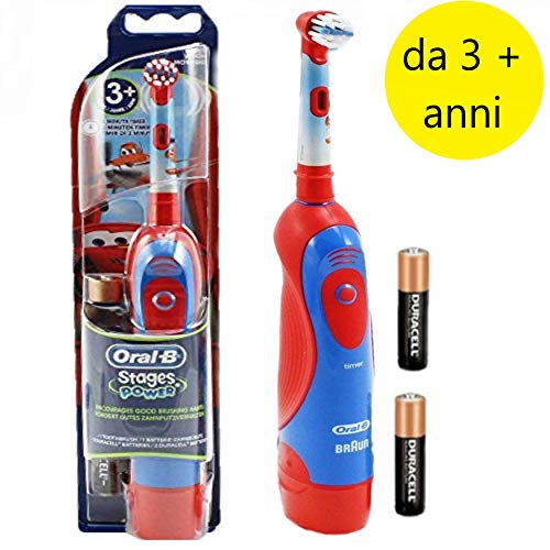 Braun Oral-B Stages Power - Cepillo de dientes eléctrico para niños (con temporizador), diseño de Cars