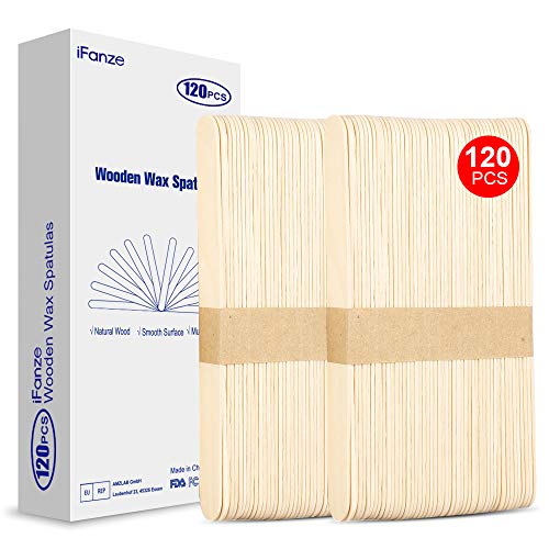 Breett 120 Piezas Espátulas para Depilación con cera, Espátulas para Cera Depilatoria Profesional, Espátulas para Cera Caliente, Espátulas para dimensiones de aplicación 150 x 17 x 1.5 mm
