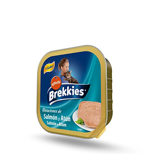 Brekkies Comida Húmeda para Gato con 3 Variedades de Sabores - Paquete de 5 x 600 gr - Total: 3000 gr