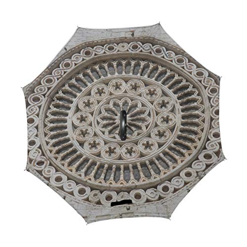 Brillante Estilo Extranjero Rosetón Capa Doble Plegado Protección contra Rayos UV Lluvia a Prueba de Viento Coches Rectos Golf Paragüero invertido invertido con Mango en Forma de C