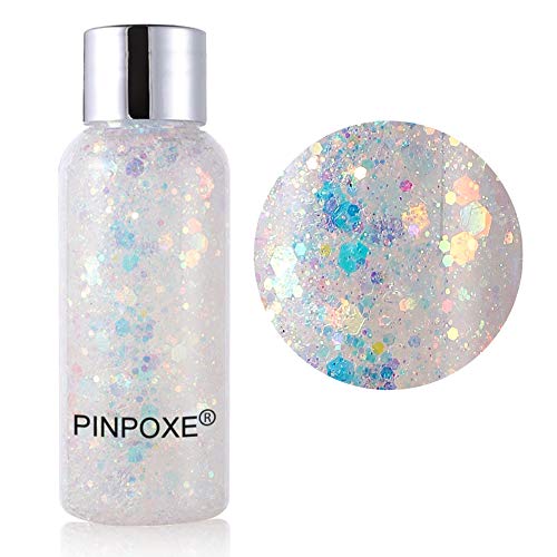 Brillos corporales, Purpurinas Polvo, Purpurina para Cara Cuerpo Maquillaje Pelo Rostro Uñas Mejilla, Glitter Flakes Paillette para Rostro, Brillante Decoración para Pelo