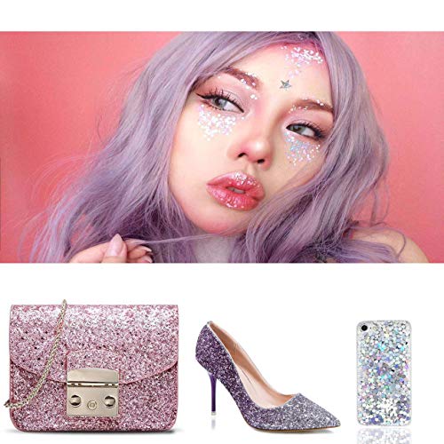 Brillos para Cuerpo 10ml Maquillaje Glitter para Cara Ojos Maquillaje Pelo Arte Corporal para el Festival de Música Masquerade Halloween Party Christmas 9 Colores