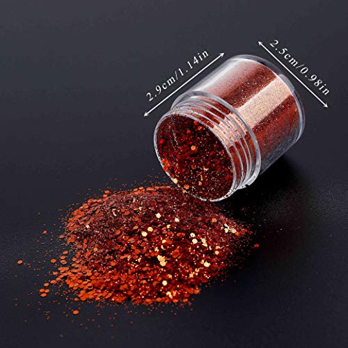 Brillos para Cuerpo 10ml Maquillaje Glitter para Cara Ojos Maquillaje Pelo Arte Corporal para el Festival de Música Masquerade Halloween Party Christmas 9 Colores