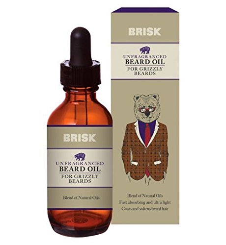 Brisk - Aceite para barba sin fragancia, 50 ml
