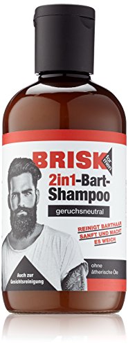 Brisk Barba Champú 2 in1 olores, para el cuidado Diario rostro y barba – paraben & sulfatfrei, 150 g
