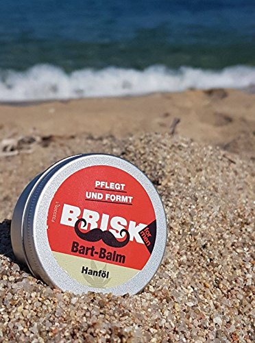 Brisk Barba de Balm con cera textura y hanföl – Ingredientes 100% Natural, 40 g