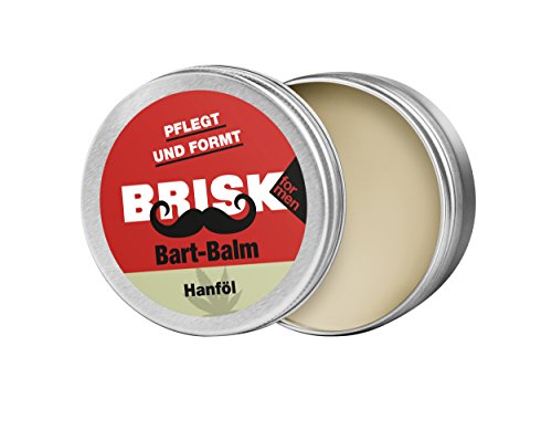 Brisk Barba de Balm con cera textura y hanföl – Ingredientes 100% Natural, 40 g