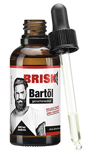 Brisk bart-öl Olor Neutral / bartpflegemittel ayuda para picazones, también para sensibles Piel / 2 Pack (2 x 50ml)