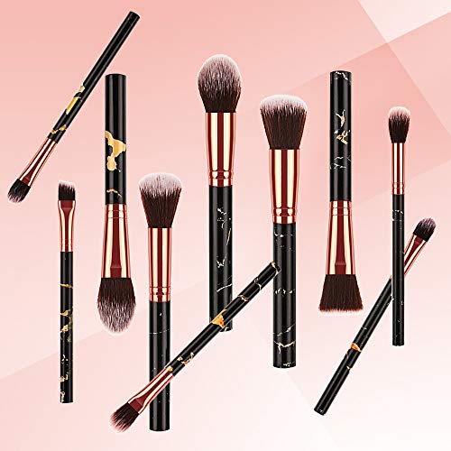 Brocha de maquillaje10 piezas Pinceles de maquillaje Set Premium Synthetic Foundation Brush Blending Face Powder Blush Concealers Kit de pinceles