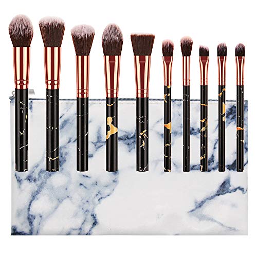 Brocha de maquillaje10 piezas Pinceles de maquillaje Set Premium Synthetic Foundation Brush Blending Face Powder Blush Concealers Kit de pinceles