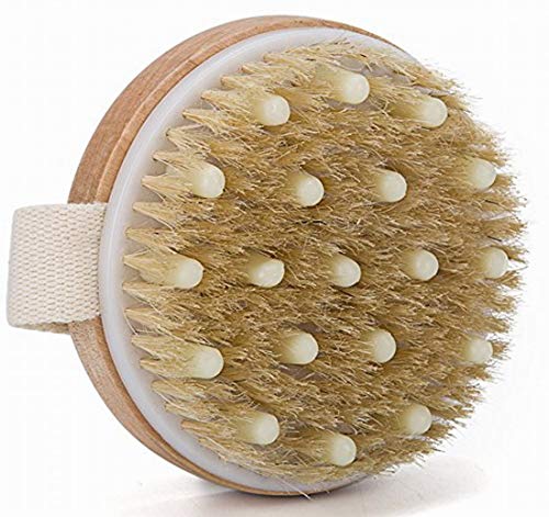 Brocha exfoliante para el cuerpo con cepillo seco para celulitis y linfática
