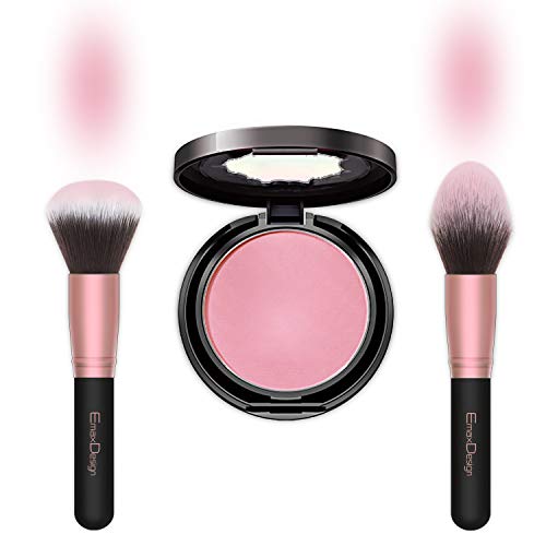 Brochas de Maquillaje EmaxDesign 18 pcs Juego de brochas de maquillaje profesional Premium Sintético Pinceles de maquillaje para Fundación Sonrojo Ocultadora Polvo Líquido Crema (Rose Golden)