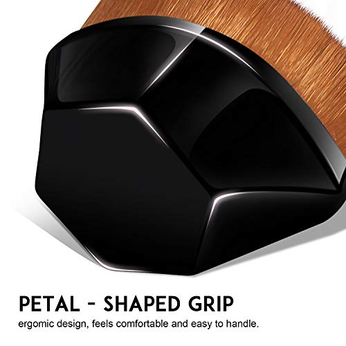 Brochas de Maquillaje Foundation Cepillo de Base Facial Kabuki Tapa Plana, Profesional Pincel Facial para Pulir, Puntear, Corrector Liquido Fluidas