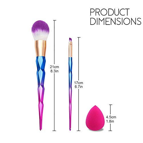 Brochas de Maquillaje,12pcs Maquillaje Profesional Pinceles Maquillaje de Ojos Rubor Contorno de los Labios Corrector Brochas Cosméticas