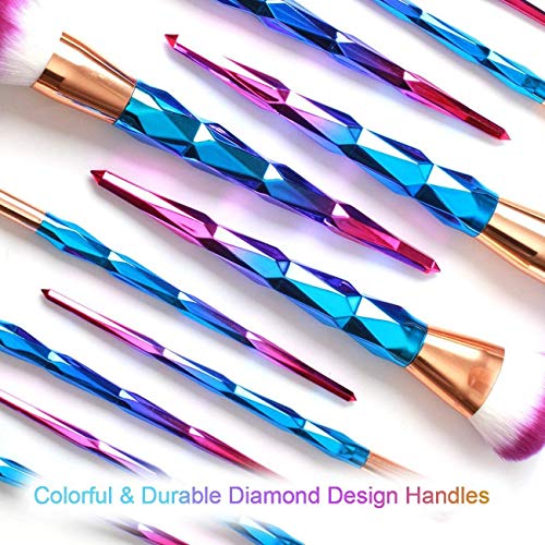 Brochas de Maquillaje,12pcs Maquillaje Profesional Pinceles Maquillaje de Ojos Rubor Contorno de los Labios Corrector Brochas Cosméticas