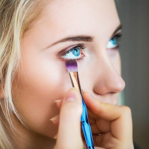 Brochas de Maquillaje,12pcs Maquillaje Profesional Pinceles Maquillaje de Ojos Rubor Contorno de los Labios Corrector Brochas Cosméticas