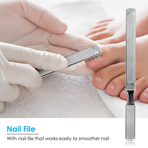 BROTOU Alicates Cortaúñas Profesional 6 en 1,Juego de pedicuras Kit para Uñas Gruesas y Duras Paroniquia Onicomicosis Hongos en Las Uñas Herramientas de Manicura