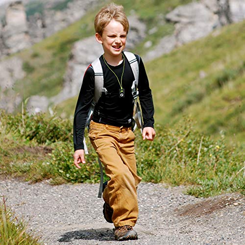 Brújula Sun Company Wildlife para niños, brújula para camping, senderismo y exploración | cordón de neón Break-Away, alce anaranjado