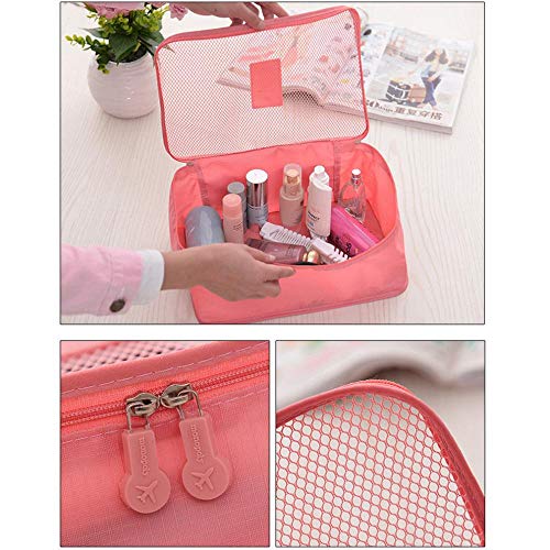 BTKNOO 6 Unids/Set Estilo Coreano Viaje Inicio Equipaje de Almacenamiento Bolsa Ropa Organizador de Almacenamiento Estuche portátil Estuche 6 Colores Envío de la Gota, Borgoña, España