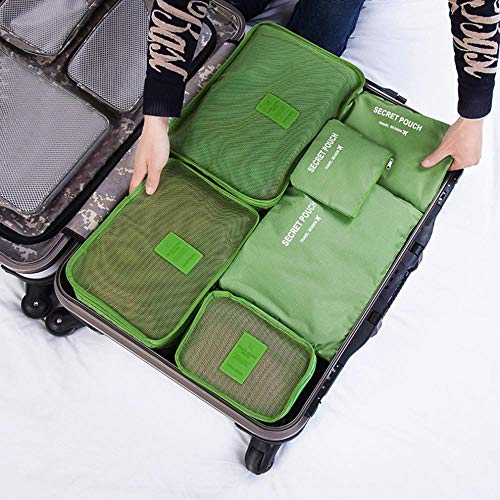 BTKNOO 6 Unids/Set Estilo Coreano Viaje Inicio Equipaje de Almacenamiento Bolsa Ropa Organizador de Almacenamiento Estuche portátil Estuche 6 Colores Envío de la Gota, Borgoña, España