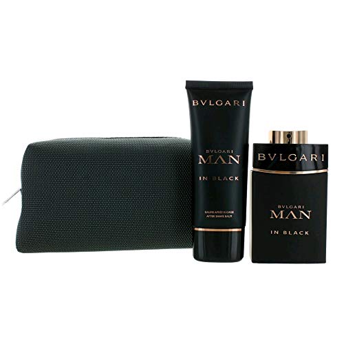 BULGARI MAN IN BLACK EDP 100ML + BALSAMO AFTER SHAVE + NECESER