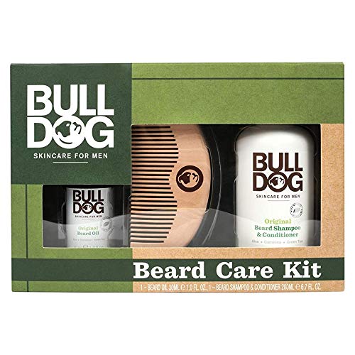 Bulldog Cuidado Facial para Hombres Bulldog Skincare For Men Pack - Kit Cuidado Barba, Aceite Barba + Champú Y Acondicionador Barba + Peine 250 g