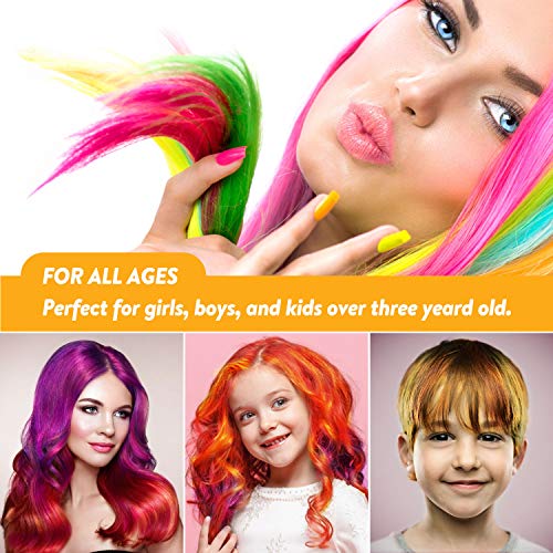 Buluri 12 colores Set de tiza para el cabello,Tinte para el cabello plumas de tiza profesionales para el cabello, plumas de tinte para el cabello - Funciona en todos los colores del cabello,Navidad