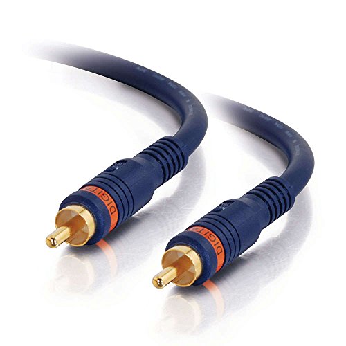 C2G 0.5m Velocity Digital Audio Coax Cable - Cable coaxial (0,5 m, RCA, RCA, Male connector/Male connector, Negro)