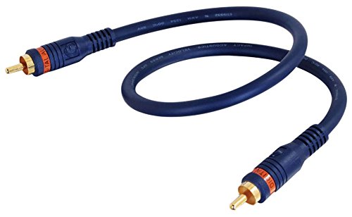 C2G 0.5m Velocity Digital Audio Coax Cable - Cable coaxial (0,5 m, RCA, RCA, Male connector/Male connector, Negro)