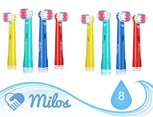 Cabezales Oral B Para Niños de Milos/Paquete de 8 Cabezales de Recambio Oral B Infantil para Cepillo de Dientes Eléctricos Junior