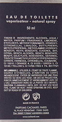 Cacharel Pour L'Homme - Agua de colonia para mujeres, 50 g