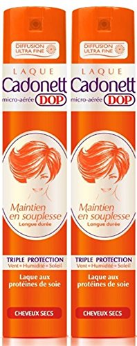 cadonett DOP – Laca mantenimiento en Souplesse larga duración Triple Protección para cabello secas – 300 ml – juego de 2