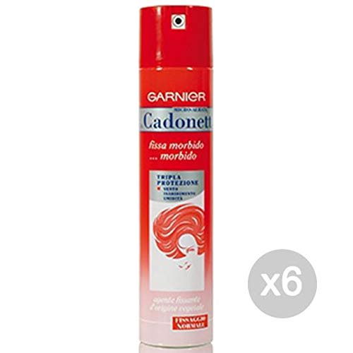 Cadonett Juego de 6 Laca Normale-Rossa Puesta en pliega y Peinado del Cabello, única