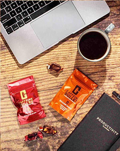 Caffeine Bullet 4 caramelo de menta: superan a los gel energéticos, cafeina chicle y cápsulas. Nutrición deportiva con electrolitos para correr maraton, ciclismo, gimnasio y entrenamiento resistencia