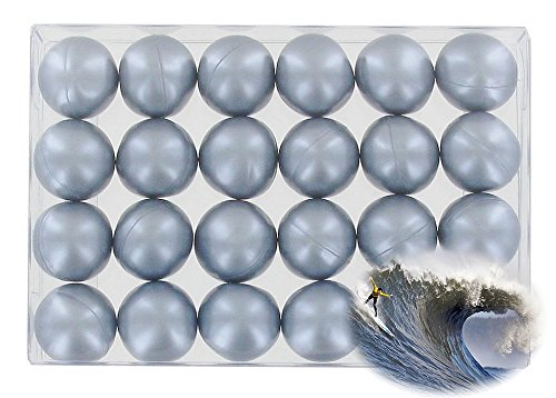 Caja de 24 perlas de aceite de baño nacaradas - plateadas perfume océano