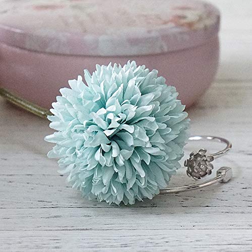 Calcifer - Ramo de flores artificiales para decoración de casa, jardín, boda, fotografía, 10 unidades, 25 cm azul