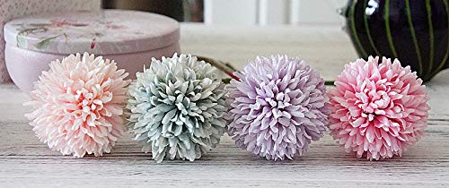 Calcifer - Ramo de flores artificiales para decoración de casa, jardín, boda, fotografía, 10 unidades, 25 cm azul