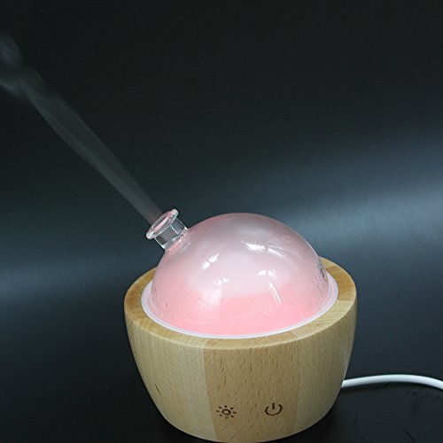 Caliente niebla de bambú ultrasónico y cristal aroma de aceite esencial nebulizador difusor, aromaterapia vaporizador