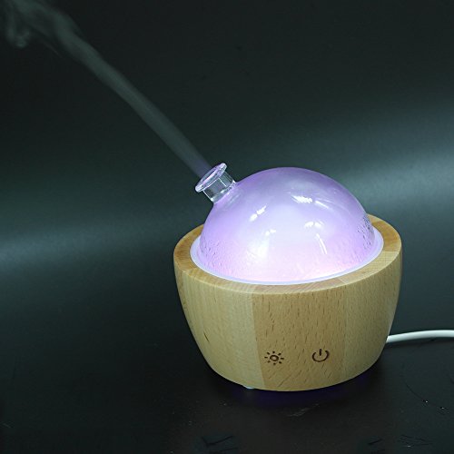Caliente niebla de bambú ultrasónico y cristal aroma de aceite esencial nebulizador difusor, aromaterapia vaporizador