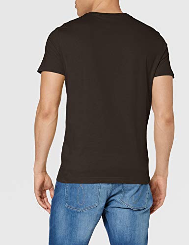 Calvin Klein Institutional Logo Slim SS tee Camiseta, Cuervo, L para Hombre