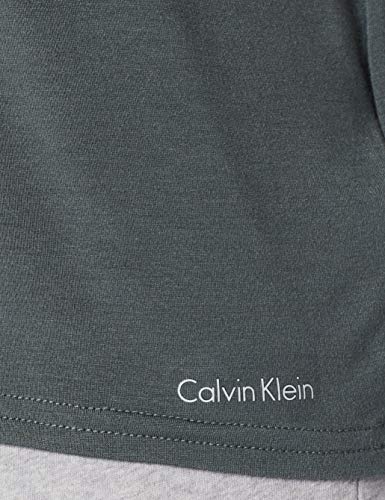 Calvin Klein L/s Curve Neck Top de Pijama, Gris (Mountain Ash Amh), Small para Mujer