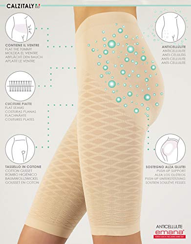 CALZITALY – Pack Anticelulitis – Faja + Gel | Cosmetico Reductor Reafirmante | Pantalón Corto Reductor Moldeador | 200 ml | Natural, Negro | Made in Italy |