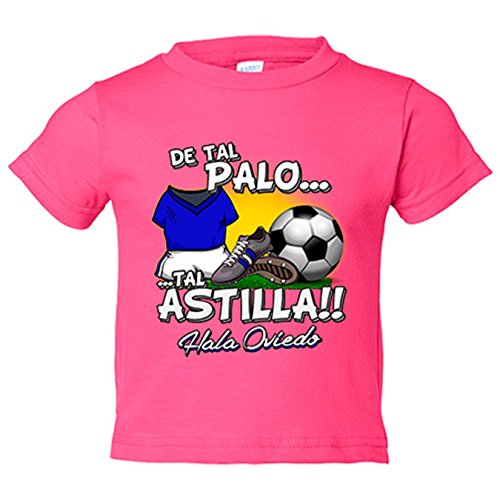 Camiseta niño De tal palo tal astilla Oviedo fútbol - Rosa, 3-4 años
