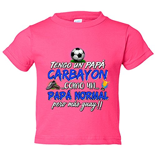 Camiseta niño tengo un papá Carbayón como un papá normal pero más guay - Rosa, 3-4 años