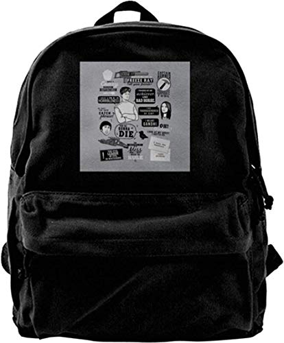 Canvas Backpack Horrible Quotes Dr Horribles Sing Along Blog Rucksack Gym Hiking Laptop Shoulder Bag Daypack for Men Women