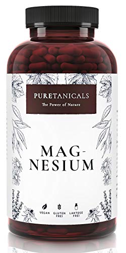 Capsulas de Magnesio - Alta Dosis - 400mg de Magnesium ELEMENTAL (puro), 664mg en Polvo, Probadas en Laboratorio - Sin Estearato de Magnesio, Vegano Producido en Alemania, Pack Anual 365 Unidades