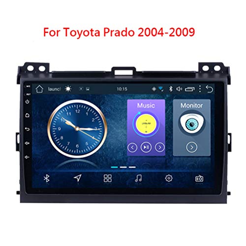 Car Media Player 9 Pulgadas Pantalla Táctil Android 9.1 para Toyota Prado 2004-2009,Car Media Player Soporte Pantalla Espejo WiFi Bluetooth Control del Volante Multiple Audio,4G WiFi:1+16G