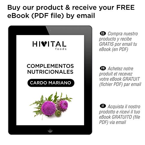 Cardo Mariano 1000 mg | 180 cápsulas veganas (Suministro para 6 meses) | Con un 80% de Silimarina y un 30% de Silibina, desintoxica y protege el hígado, mejora la digestión y reduce el dolor estomacal