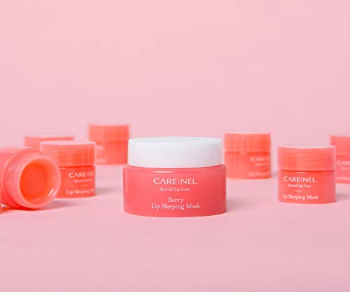 Carenel Berry - Tratamiento nocturno hidratante para labios, 23 g